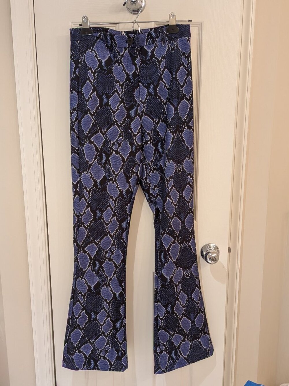 Daily Paper Gady Purple Snakeskin Print Pants Women's Size S